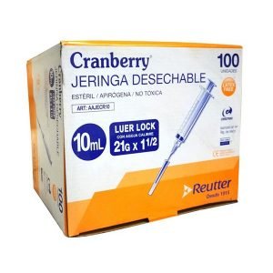 Jeringa 10 cc lock c/a 21 x 1 1/2 Cranberry