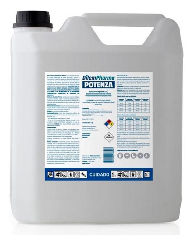 Amonio cuaternario de 4ta generación potenza 5kg Difempharma Amonio cuaternario de 4ta generación potenza 5kg Difempharma