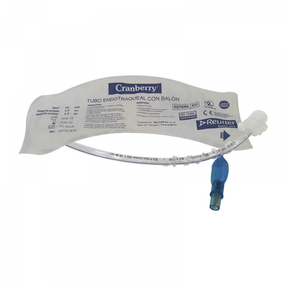 Tubo endotraqueal con balón Cranberry Tubo endotraqueal con balón Cranberry