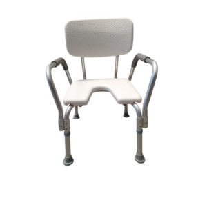 Silla de ducha con respaldo y reposabrazo